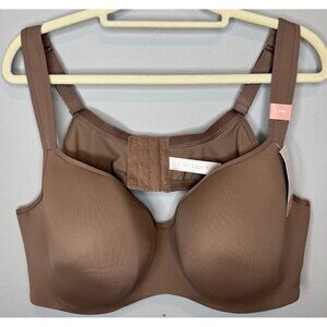Cacique Lightly Lined Balconette Bra 50B Brown New